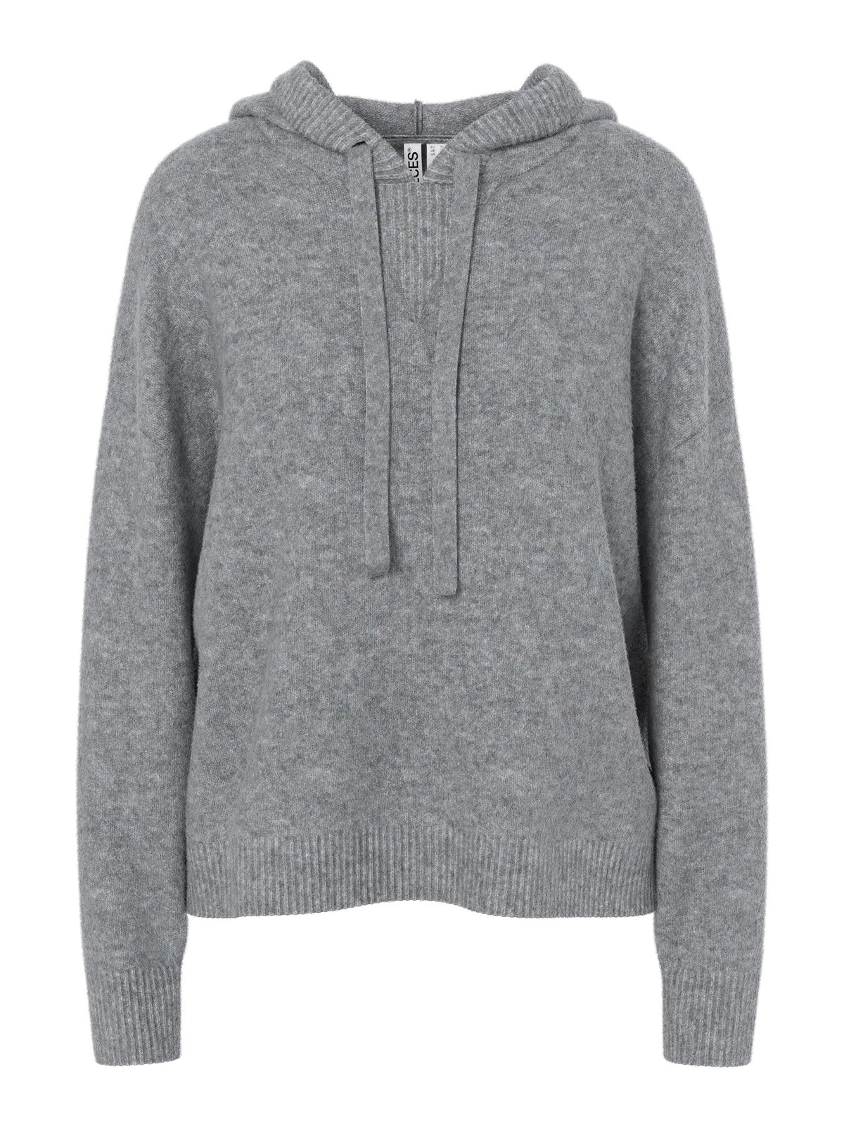 MALOU KNIT HOODIE - GREY MELANGE - Dinvintageshop