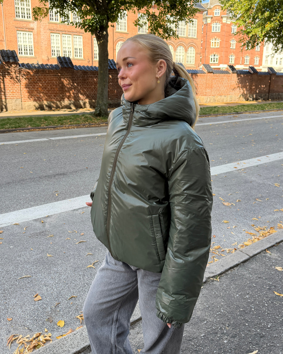 ALMA DOWN JACKET i army – billede 7