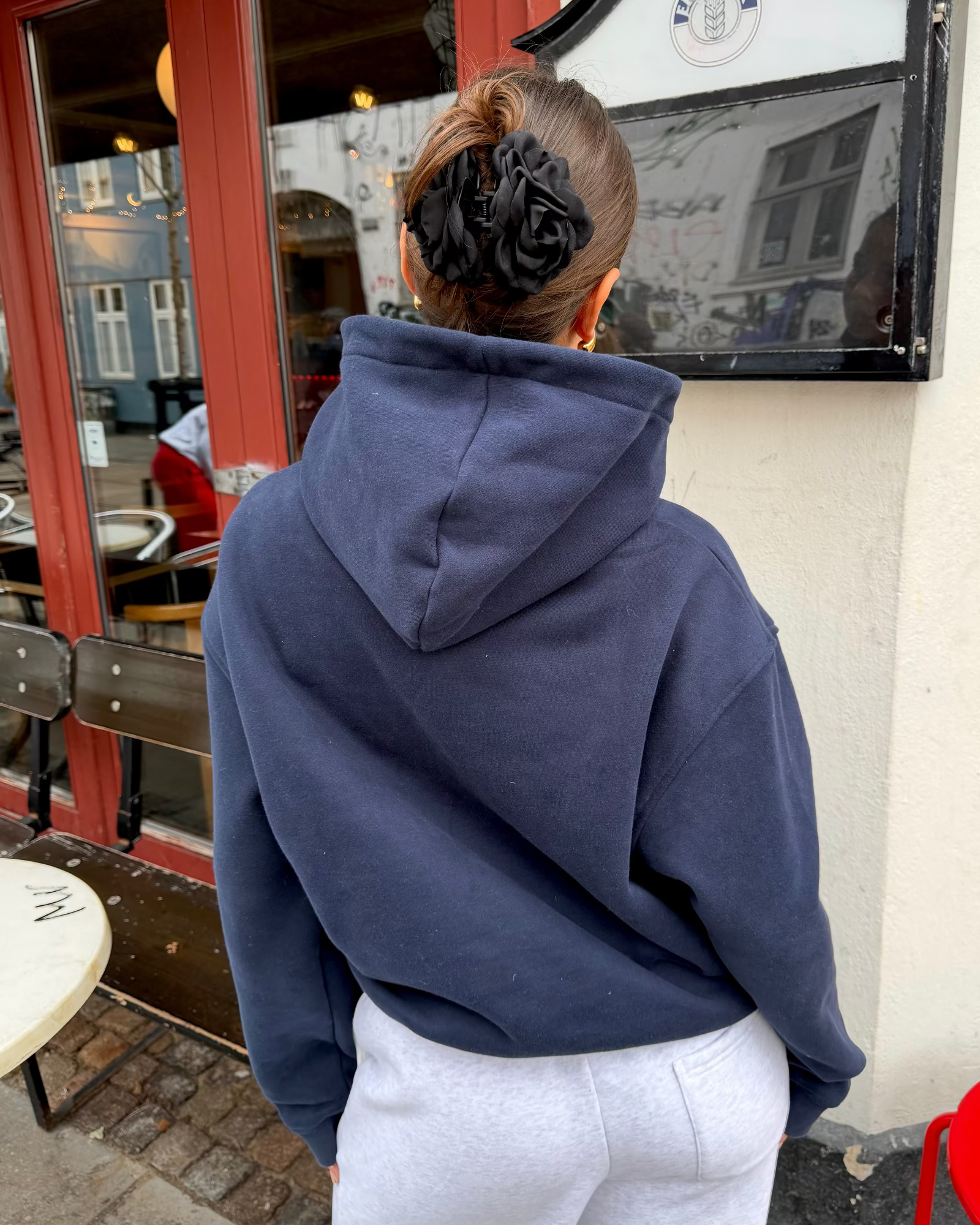 OVERSIZED ZIP HOODIE - NAVY
