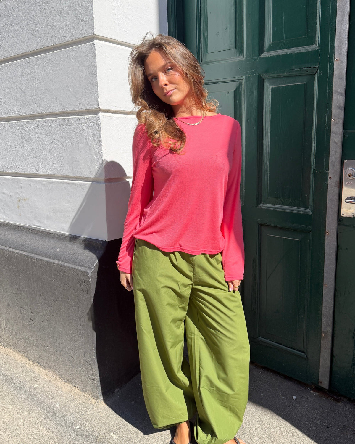 ANEMONE WIDESLEEVE TOP - CORAL