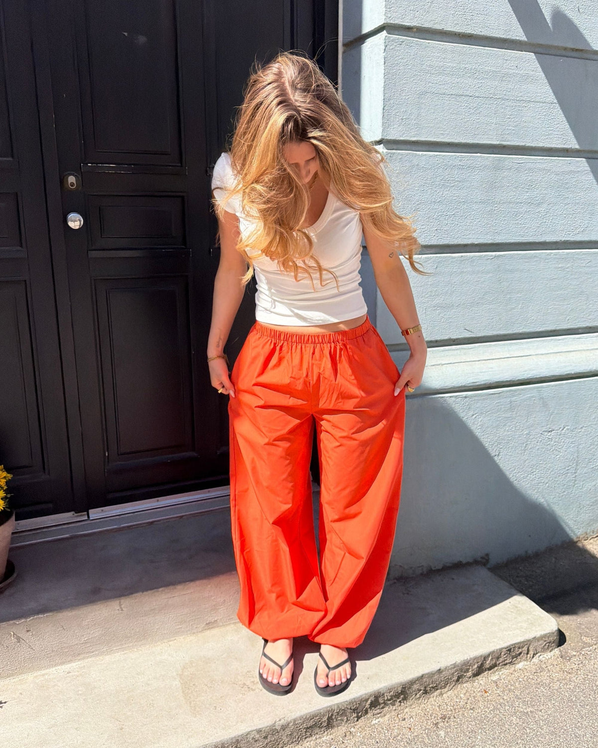CARO BALLOON PANTS - MANDARIN ORANGE