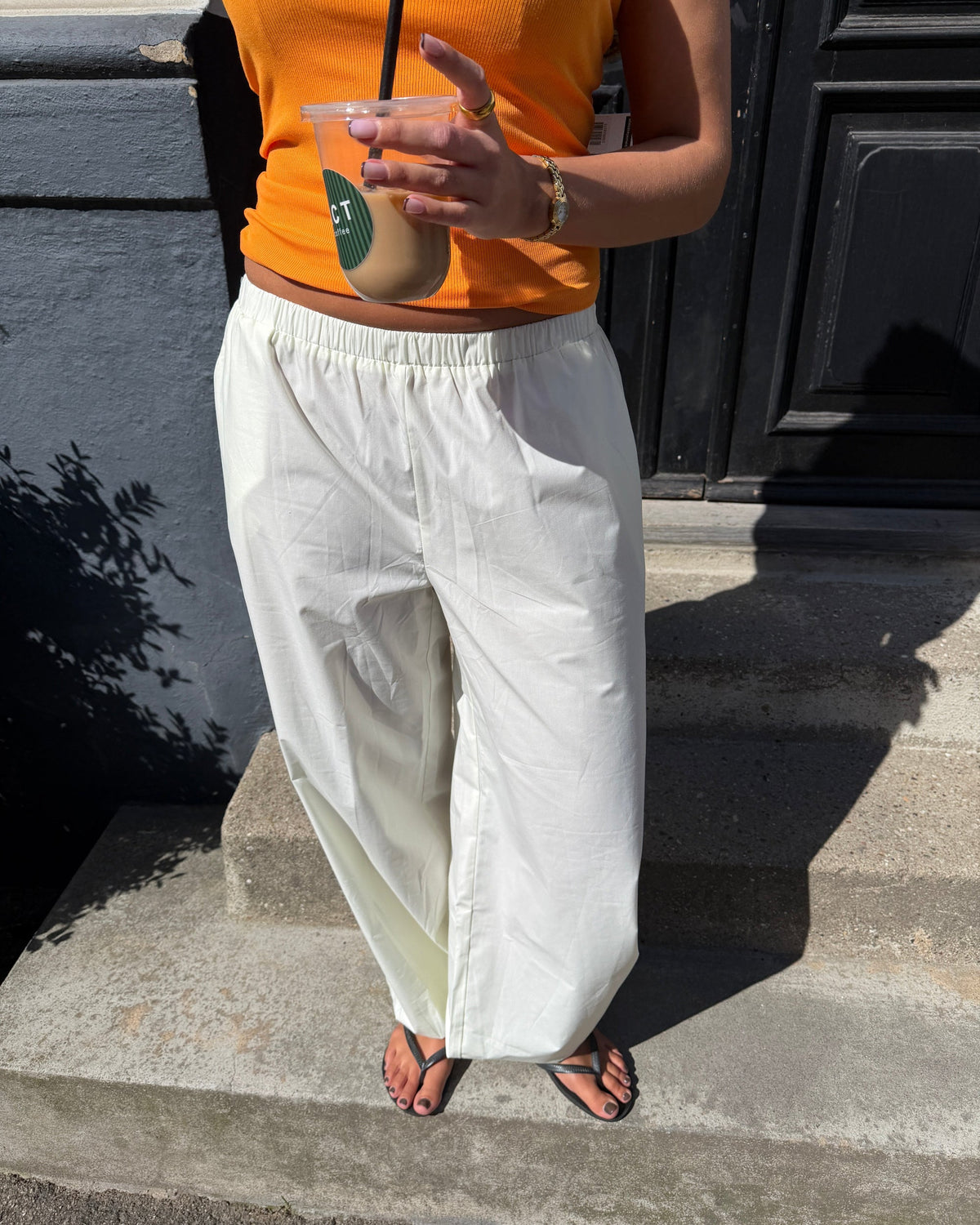 CARO BALLOON PANTS - MINTY WHITE
