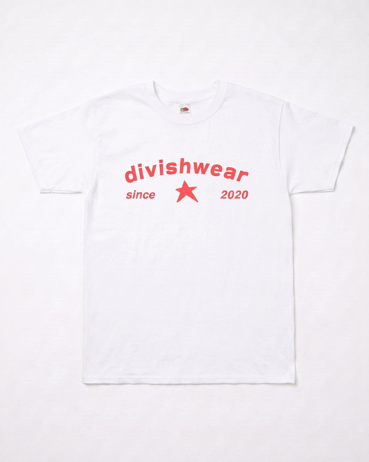 DAGMAR TEE - WHITE/CORAL - Dinvintageshop