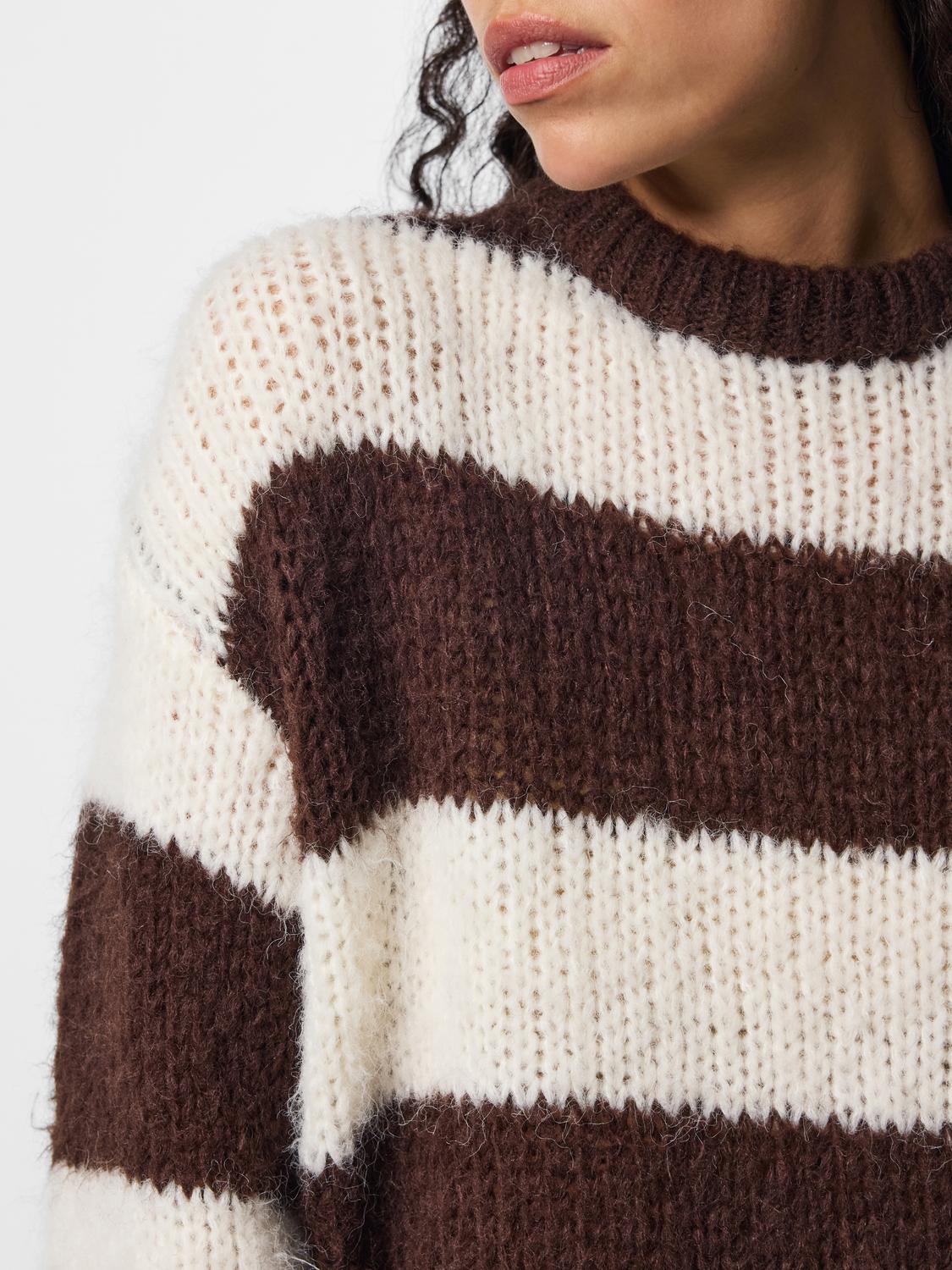DORTHEA CHUNKY KNIT - HOT FUDGE/COCONUT MILK - Dinvintageshop