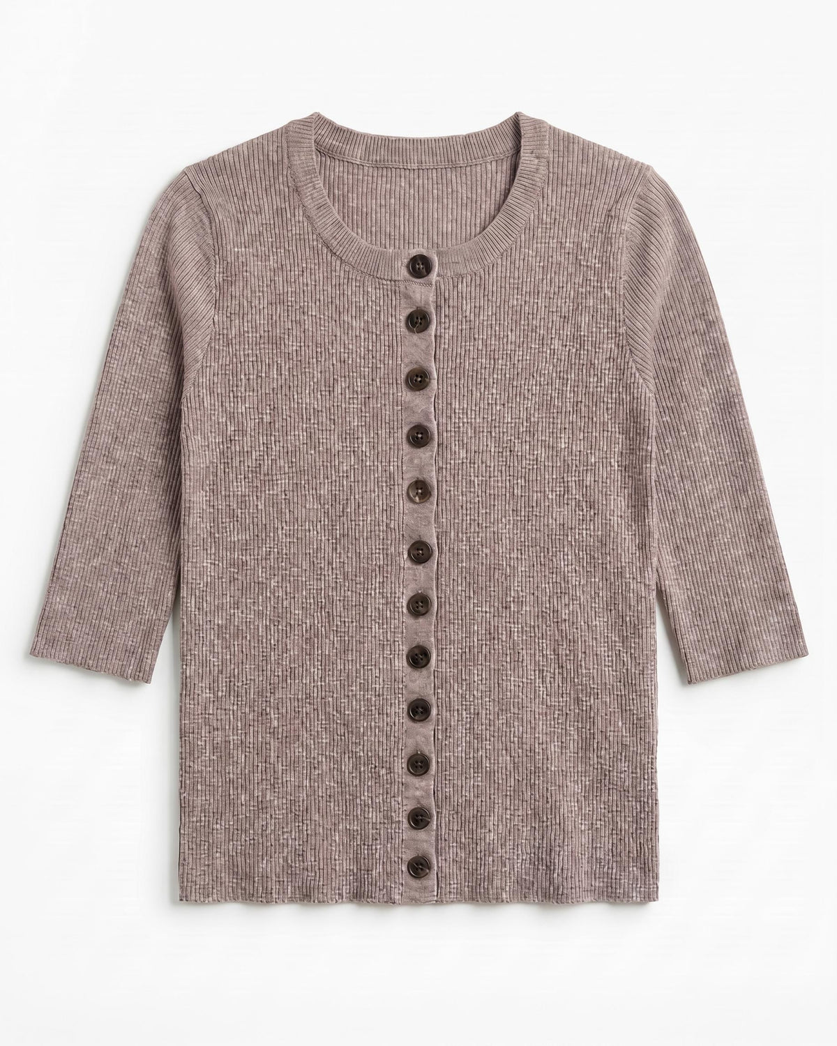 TANJA 3/4 KNIT - TAUPE - Dinvintageshop