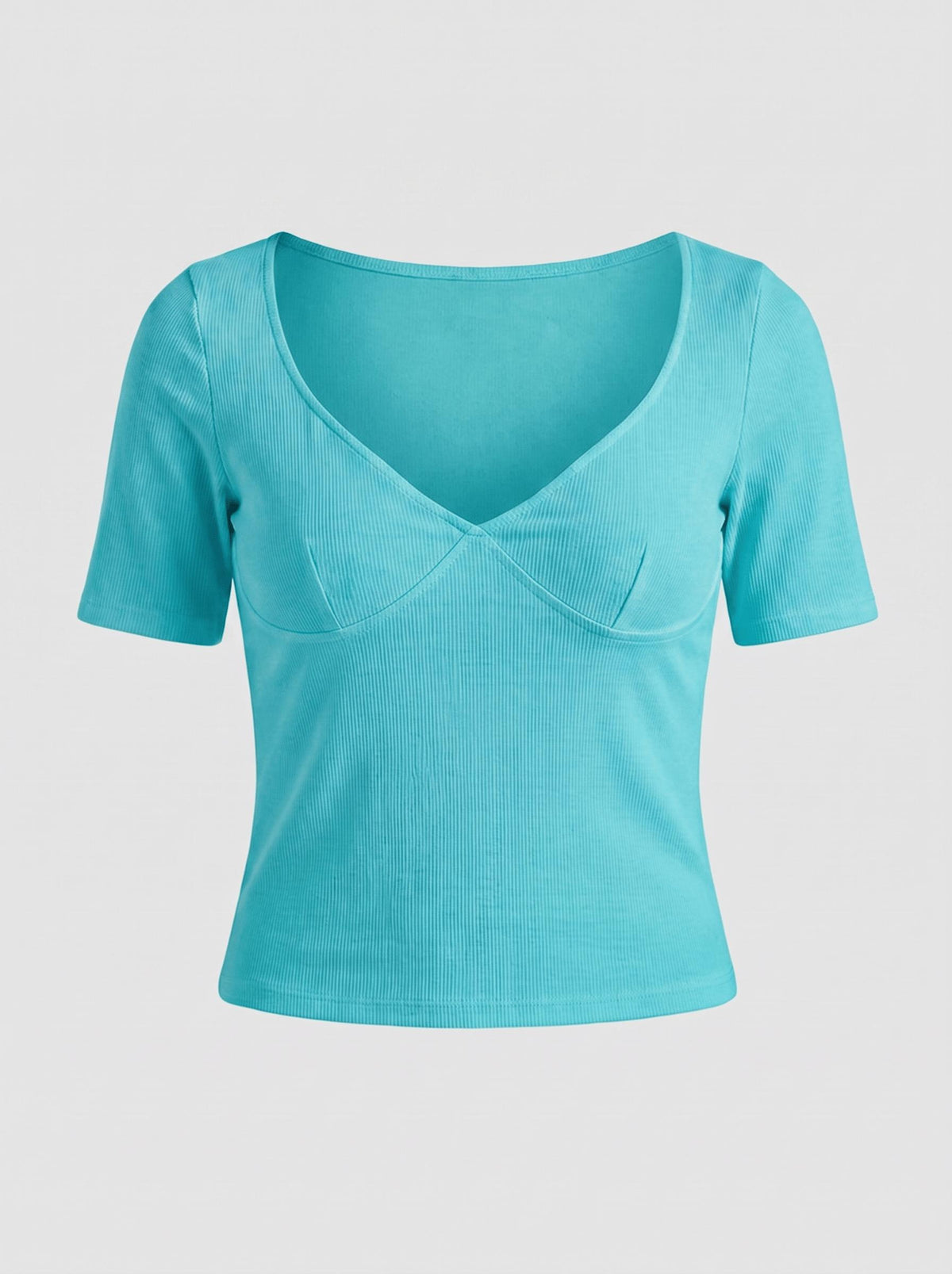 ELVIRA TOP - TURQUOISE - Dinvintageshop