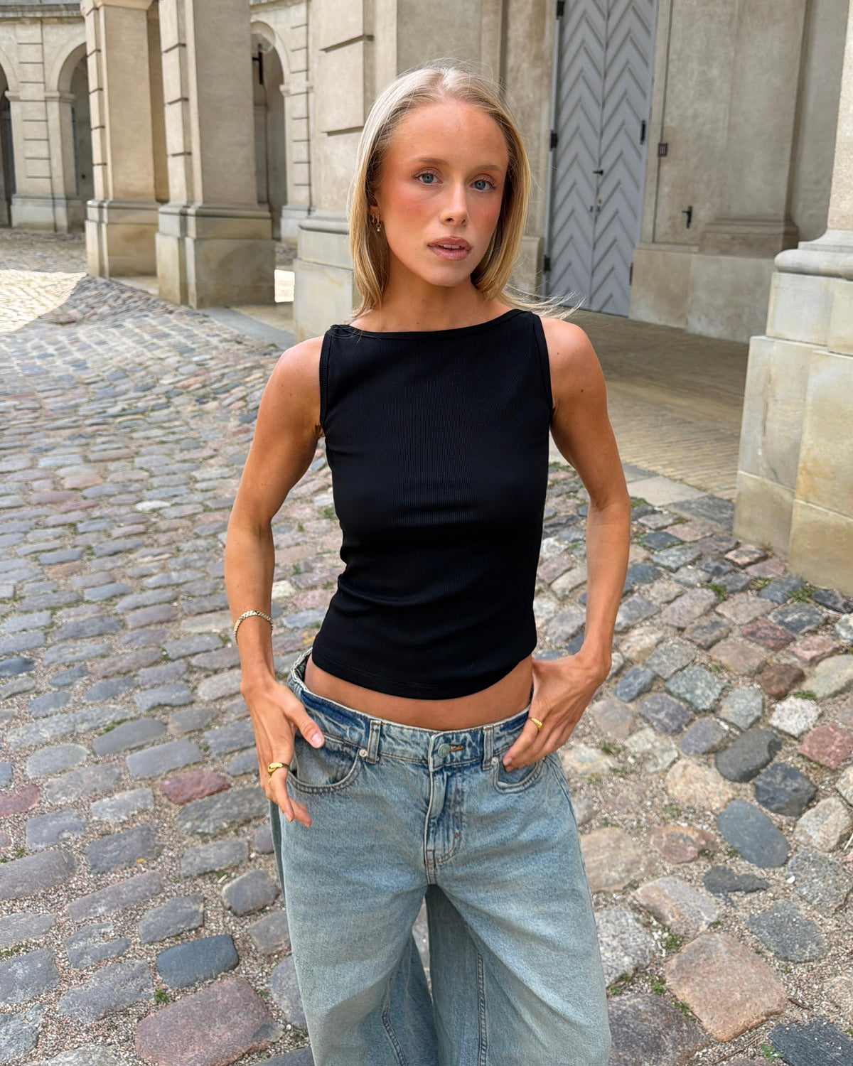 JOHANNE BOATNECK TOP - BLACK