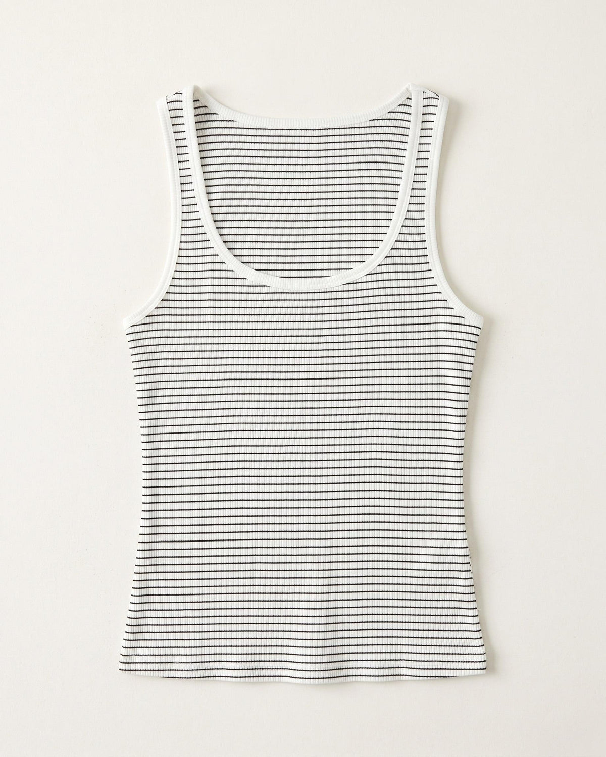 LUNA TANK TOP - WHITE/BLACK STRIPE