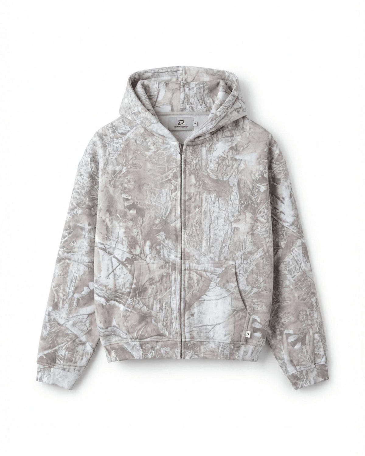 OVERSIZED ZIP HOODIE - SAND FOREST