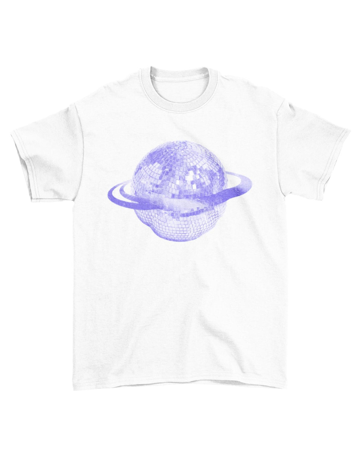 PLANET DISCO (violet) UNISEX T-SHIRT - HVID