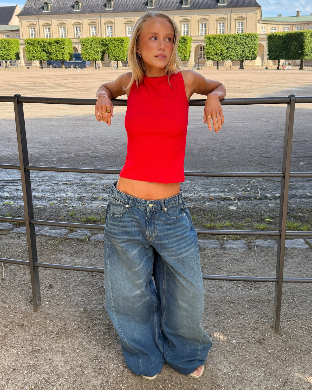 SILLE BAGGY JEANS - MID BLUE