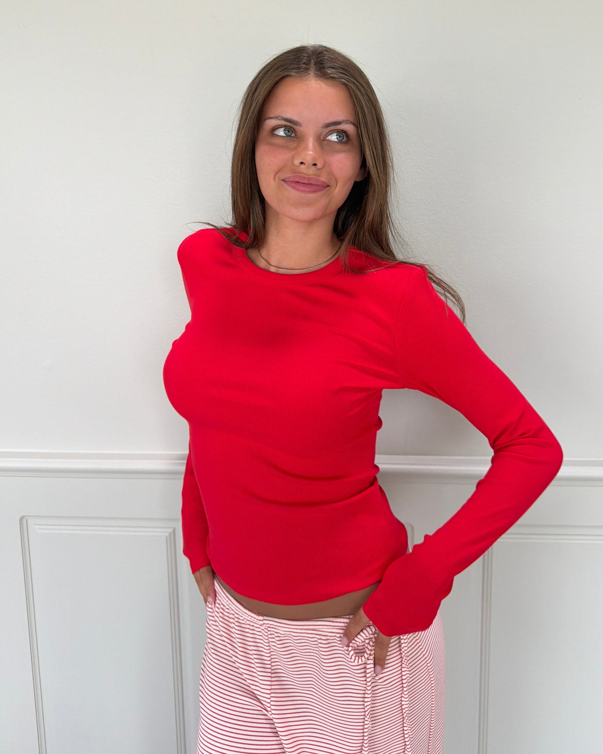TILDE LANGÆRMET T-SHIRT - RED