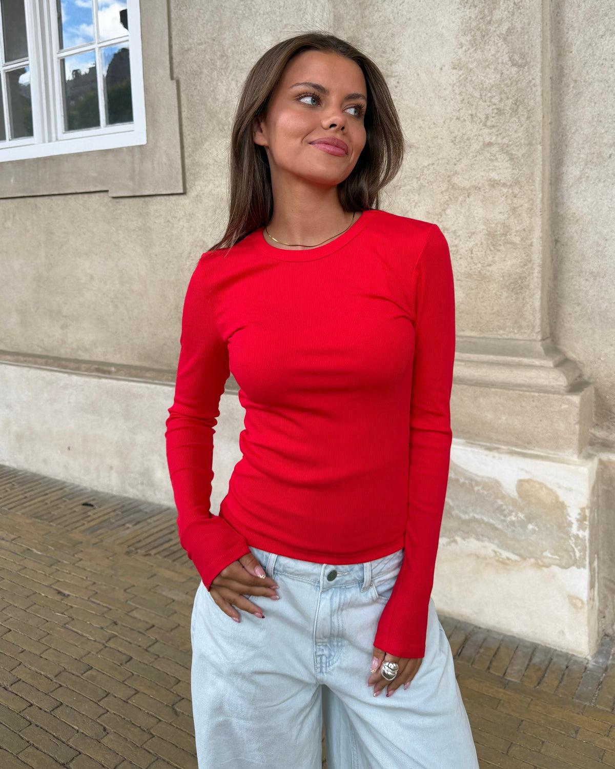 TILDE LANGÆRMET T-SHIRT - RED