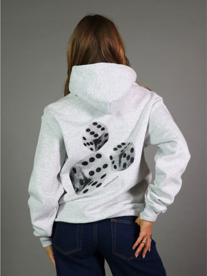 ROLLING DICES HOODIE (back print) - GRAY