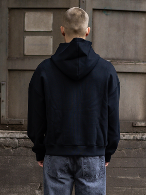 ASH SCUBA ZIP HOODIE - BLACK
