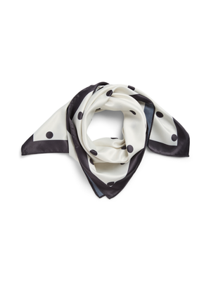 DONNIE SQUARE SCARF - WHITE/BLACK