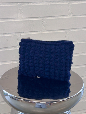 CROCHET CLUTCH - NAVY