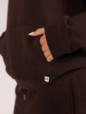 OVERSIZED HOODIE - BROWN