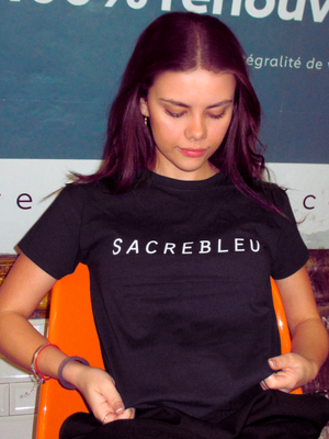 SACREBLEU, BABY TEE - SVART