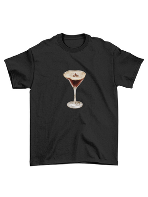 ESPRESSO MARTINI BABY TEE - BLACK