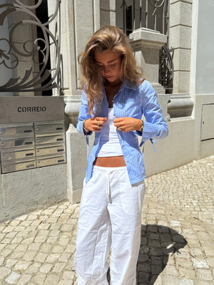 AVA STRING SHIRT - LIGHT BLUE