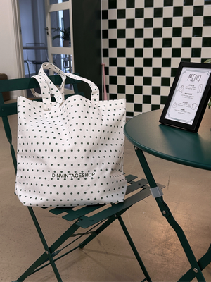 TOTEBAG - GREEN DOTS