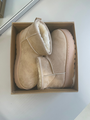 LUCCA TEDDY BOOTS - BEIGE