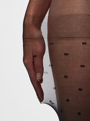 NEW NIKOLINE 20 DEN TIGHTS - BLACK DOT