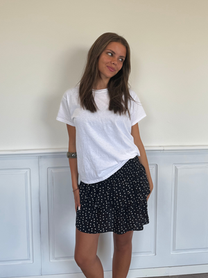 MILLA RUFFLE SKIRT/TOP - BLACK DOT