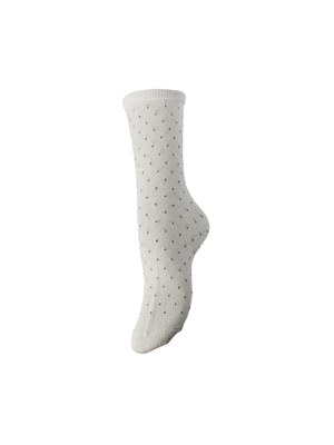 SEBBY GLITTER SOCKS - SILVER LINING DOTS