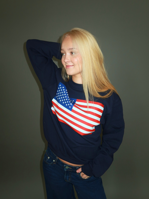 US FLAG SWEAT - NAVY