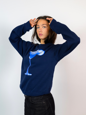 MEGA BLUE DRINK SWEATSHIRT  - NAVY