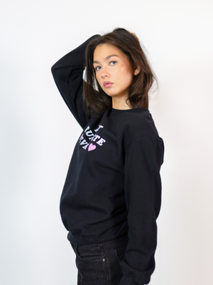 BEST BRUNETTE SWEATSHIRT - BLACK