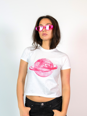 PLANET DISCO (rosa), BABY TEE - VIT