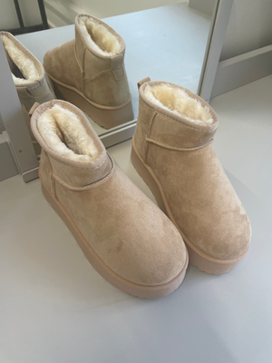 LUCCA TEDDY BOOTS - BEIGE