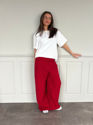 AIA BAGGY SUIT PANT - RED