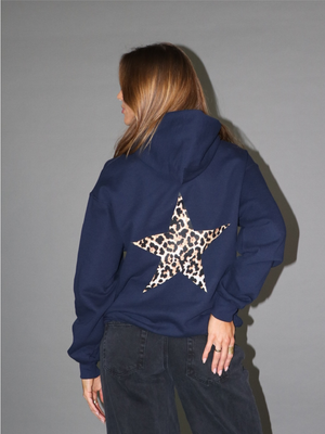 BROWN LEOSTAR HOODIE (rygprint) - NAVY