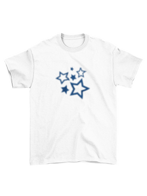 PIXEL STARS BABY TEE - WHITE