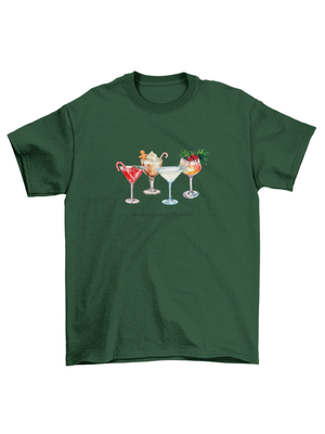 CHRISTMAS COCKTAILS BABYTEE - MØRK GRØN