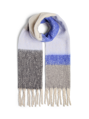 BEA LONG SCARF - ASPHALT COLOUR BLOCKING