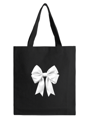 FABRIC - SATIN BOW (white), BLACK