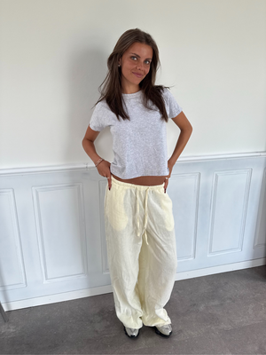 FLORA LINEN PANTS - BUTTER YELLOW
