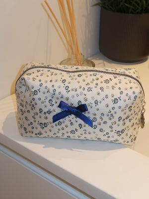 ADDY MAKEUP BAG - BLUE FLOWER