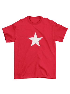 WHITE STAR BABY TEE - RØD