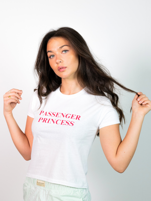 PASSENGER PRINCESS, BABY TEE - HVID