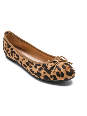 ANNA BALLERINA SHOES - LEOPARD