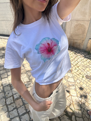 HAWAII (blue) BABY TEE - WHITE