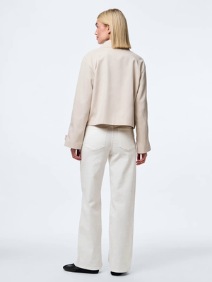 SCARLETT LS SHORT TRENCHCOAT - SILVER GRAY