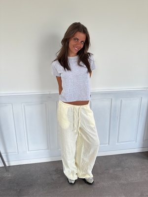 FLORA LINEN PANTS - BUTTER YELLOW