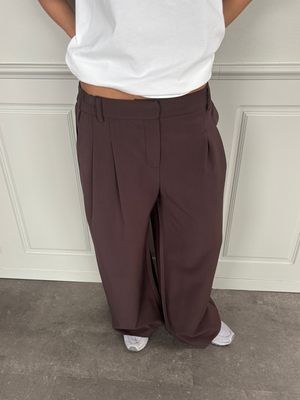 AIA BAGGY SUIT PANT - BROWN